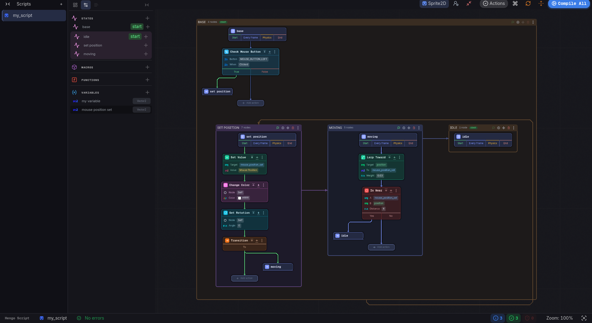 The Hengo panel layout